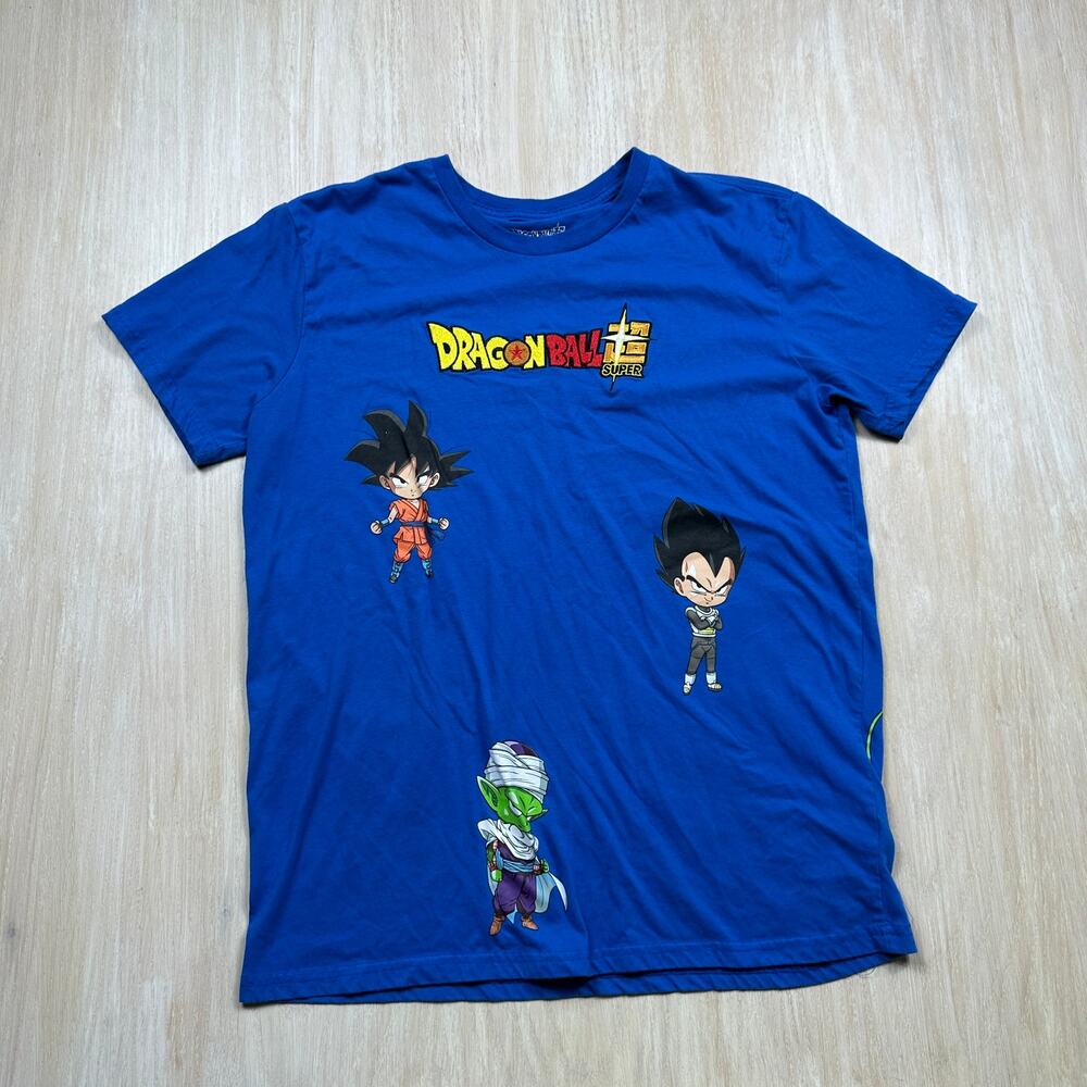 Dragon Ball Super Blue Goku Vegeta Piccolo Shenron Anime Graphic T Shirt Large